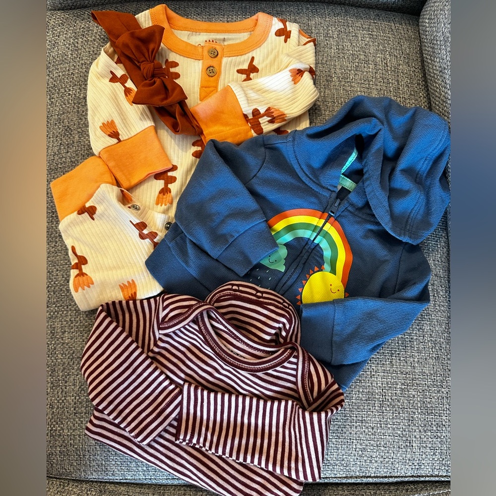Cat & Jack Kids Hoodies and Sweatshirts - Blue, Orange, Brown